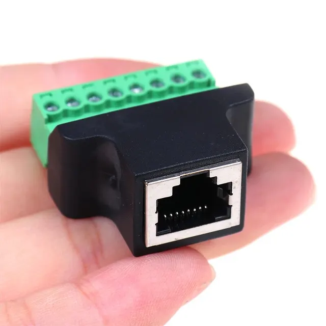 Adattatore RJ45 Femmina A 8 Pin - Connettore Per Rete Cat5/Cat6/Cat7 Con Vite Di Blocco - Foto 8