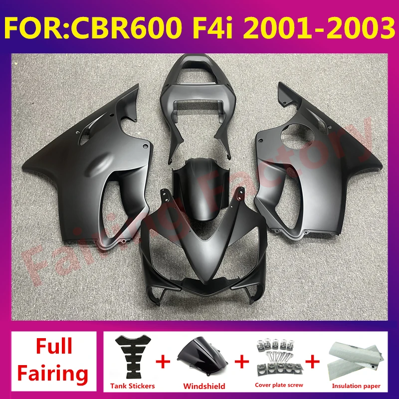 

NEW ABS Motorcycle full Fairing kit fit For CBR 600 CBR600 CBR600F F4i fs 2001 2002 2003 Bodywork fairings Kits set matte black