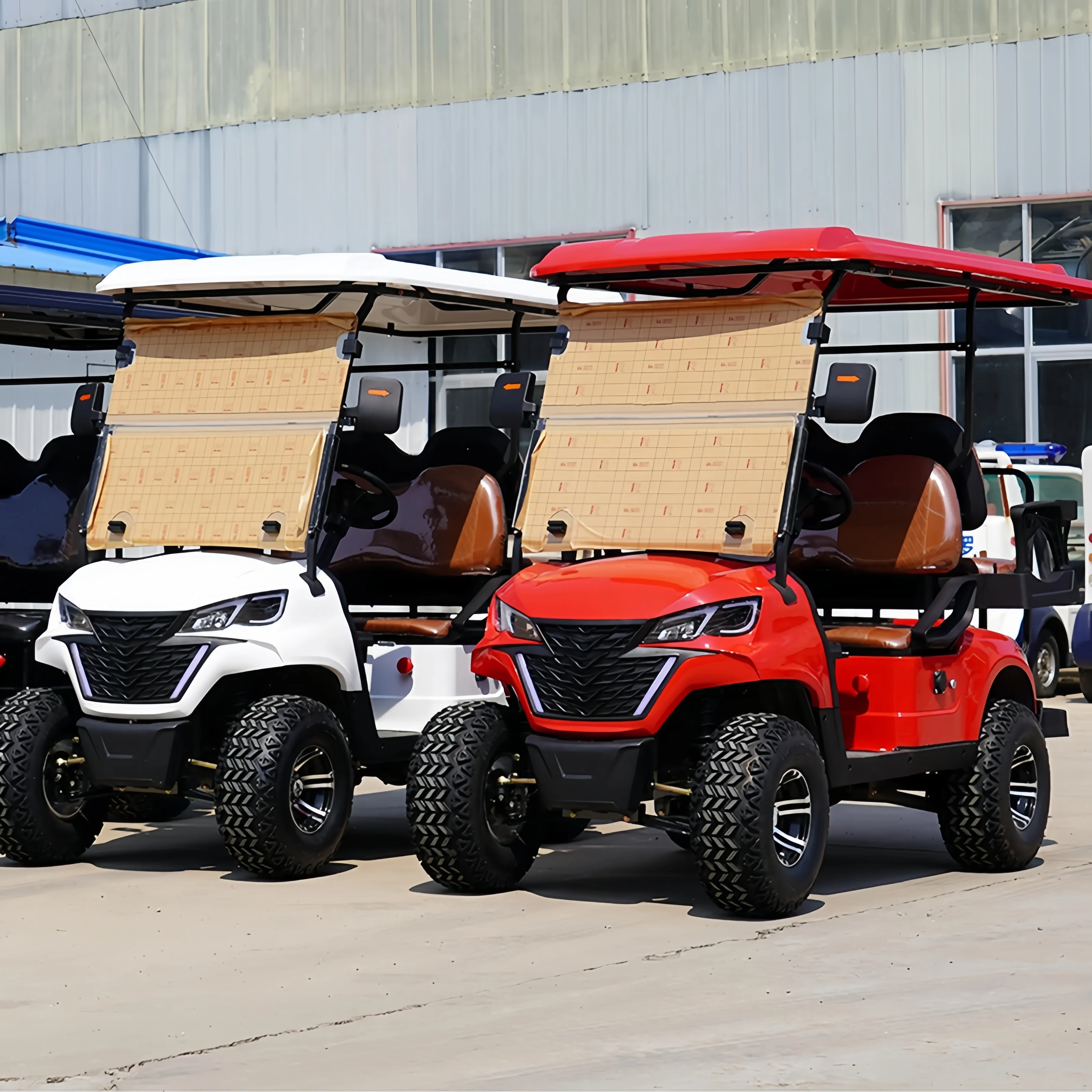 Good price 6 Seat Electric Golf Cart with 6 seats and stable quality products 48V 4 wheel Rain Covered Powered Fast
