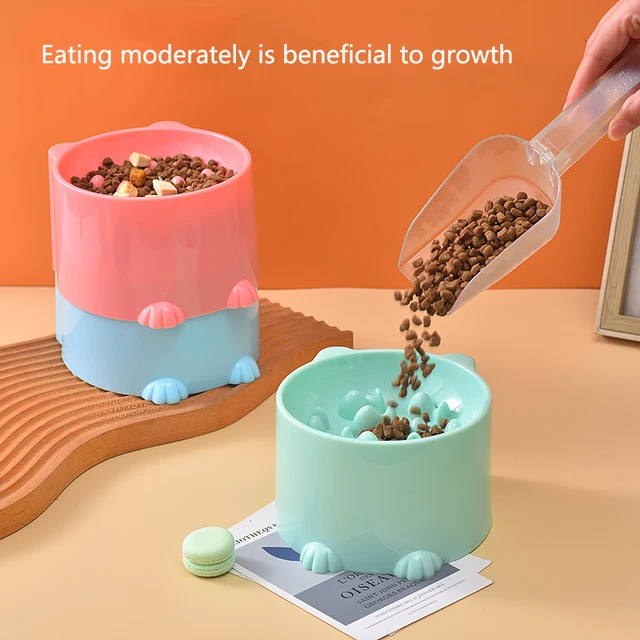 New anti-choking and high-neck protection cat bowl slow-food bowl cat dog feeder anti-overturn cat slow-food bowl pet supplies 3