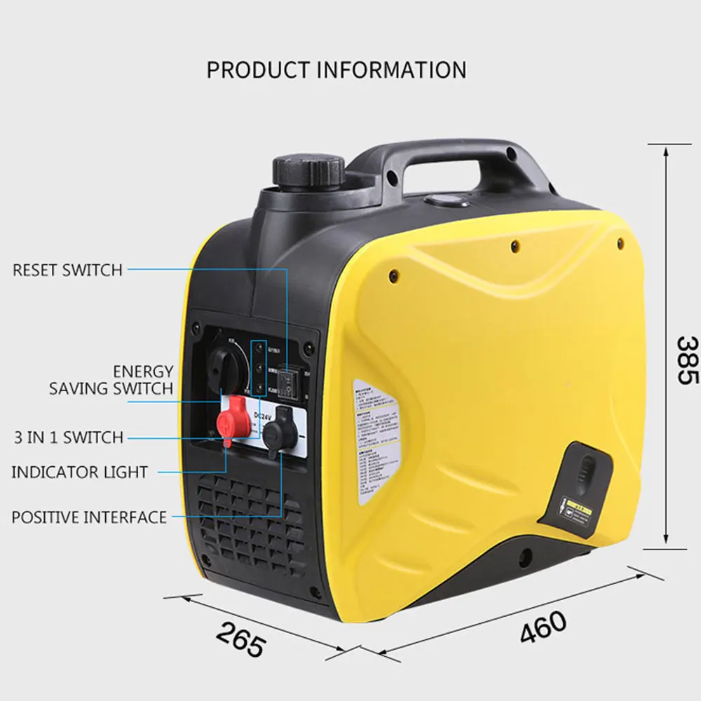 24V 3000W Parking Air Conditioner Gasoline Generator Remote Control Start Dc Truck On-board Mute Small Generator