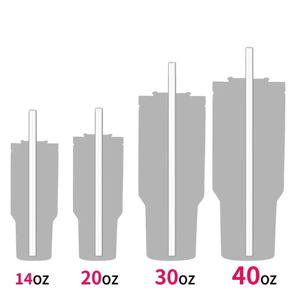 1Sets New Straight Plastic Straws Drinking with Brush Cup Straw Reusable 9mm Replacement Straw