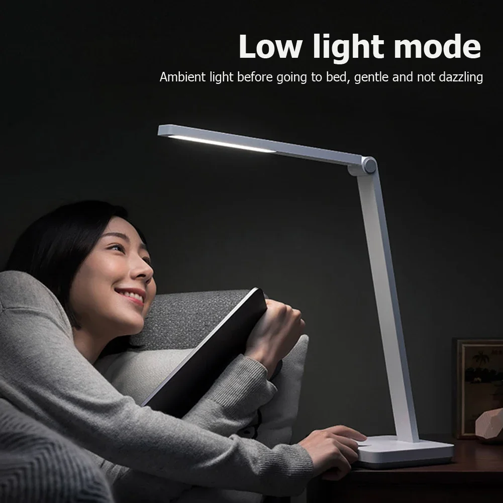 Xiaomi Mijia Table Lamp Lite Touch Switch No Strobe Eye Protection Dimmable LED Desk Reading Light US Plug Shiftable Light