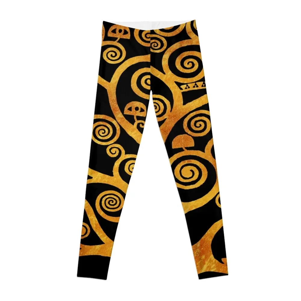 Klimt Tree Gold & Black Leggings Female legging pants legings for fitness Legging sexy woman Womens Leggings