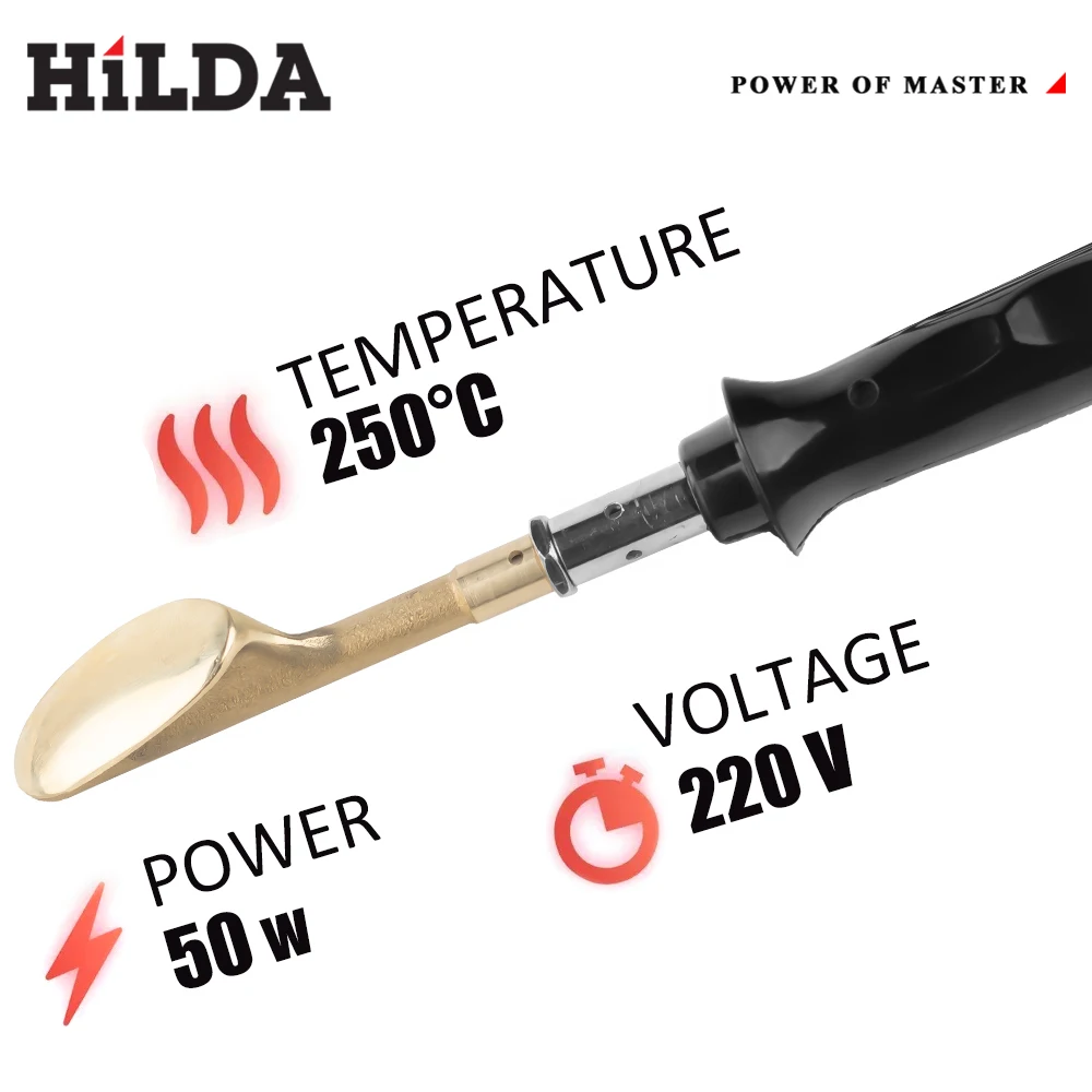 HILDA 220V Soldering Iron with Bracket Welding Equipment Pure Copper Hot Head Electronic Welding Maintenance Tool