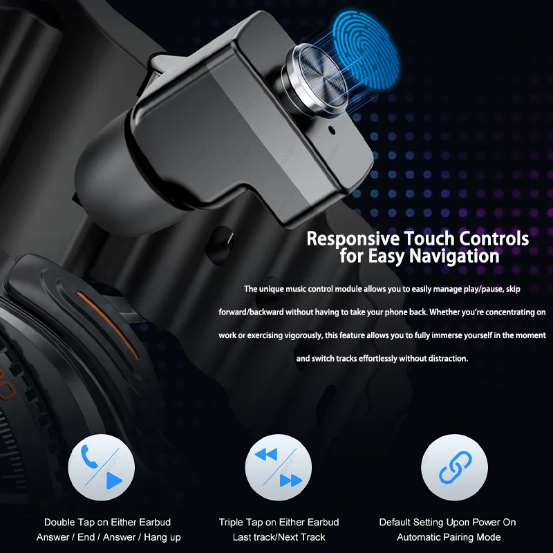 watch earphones 2-in-1 smartwatch, Health monitoring device, wireless calling, 100+sports thumbnail 7