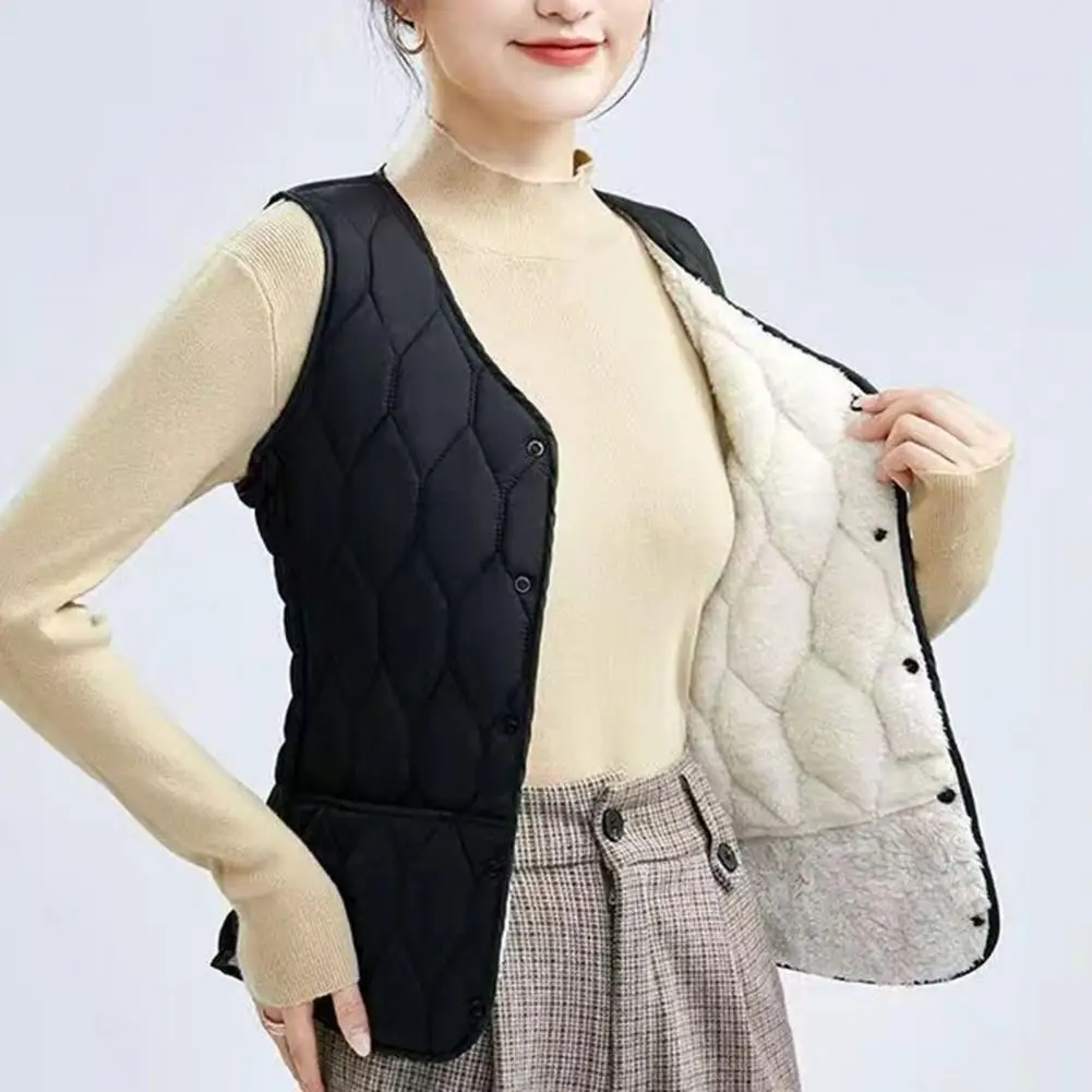 

Durable Women Coat Women Lightweight Coat Stylish Plus Size Women's Winter Vest Coat Warm Windproof Sleeveless Waistcoat
