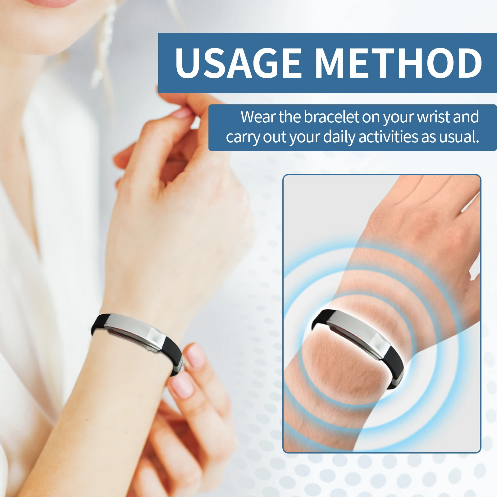 Blood Sugar Lowering Ions Titanium Germanium Wristband Balance Blood Glucose Relieve Body Fatigue Diabetes Relief Ions Bracelet 5