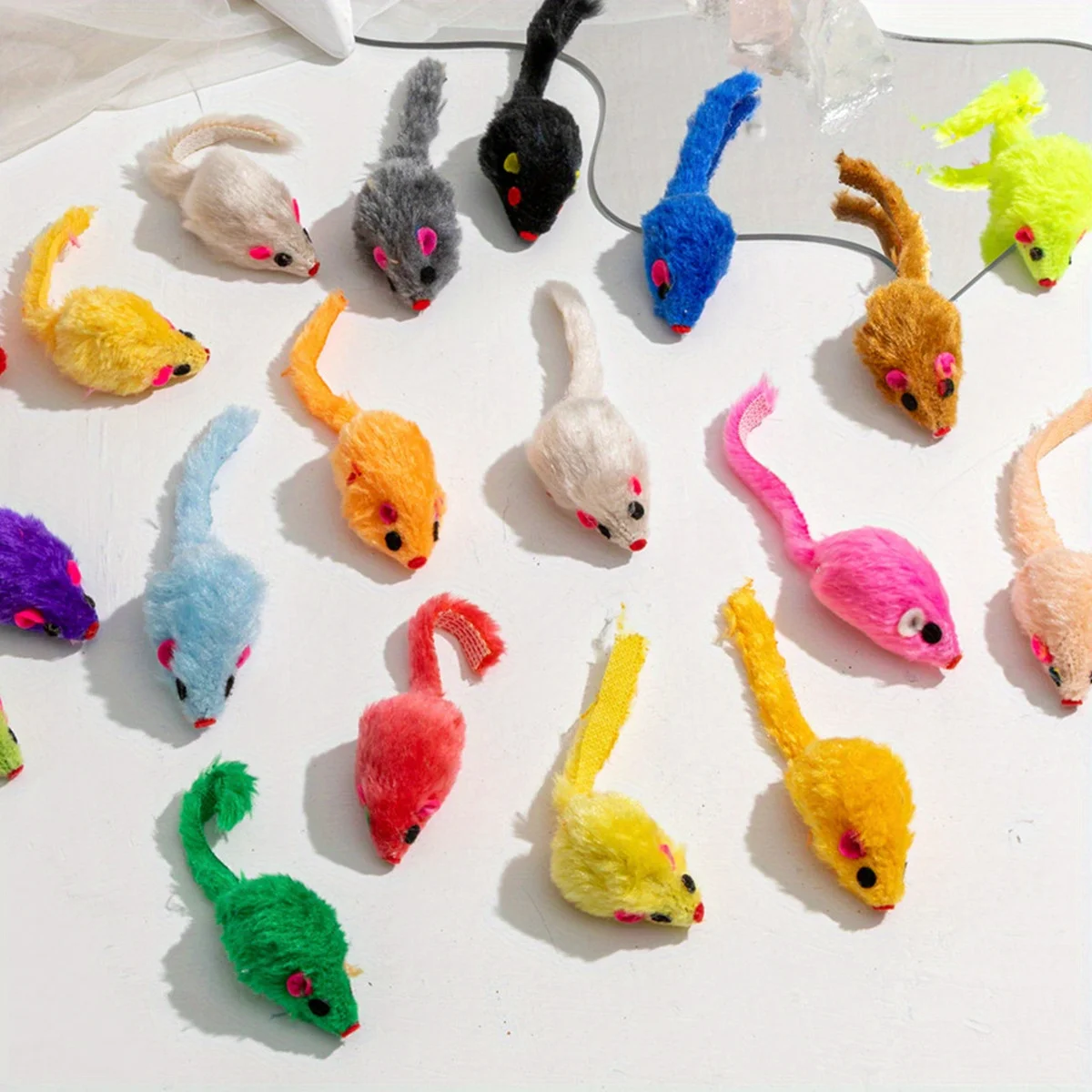 8-Pack Soft Plush Mouse Cat Toys-Interactive Play & Exercise for Kittens and Cats, Gentle on Paws