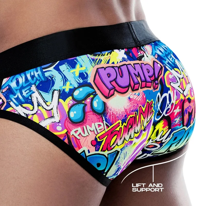 Gays Sexy Convex Pouch Briefs Youth Fashion Shorts Men\'s Lingerie Breathable Pockets Comfortable Underpants Comfortable Panties