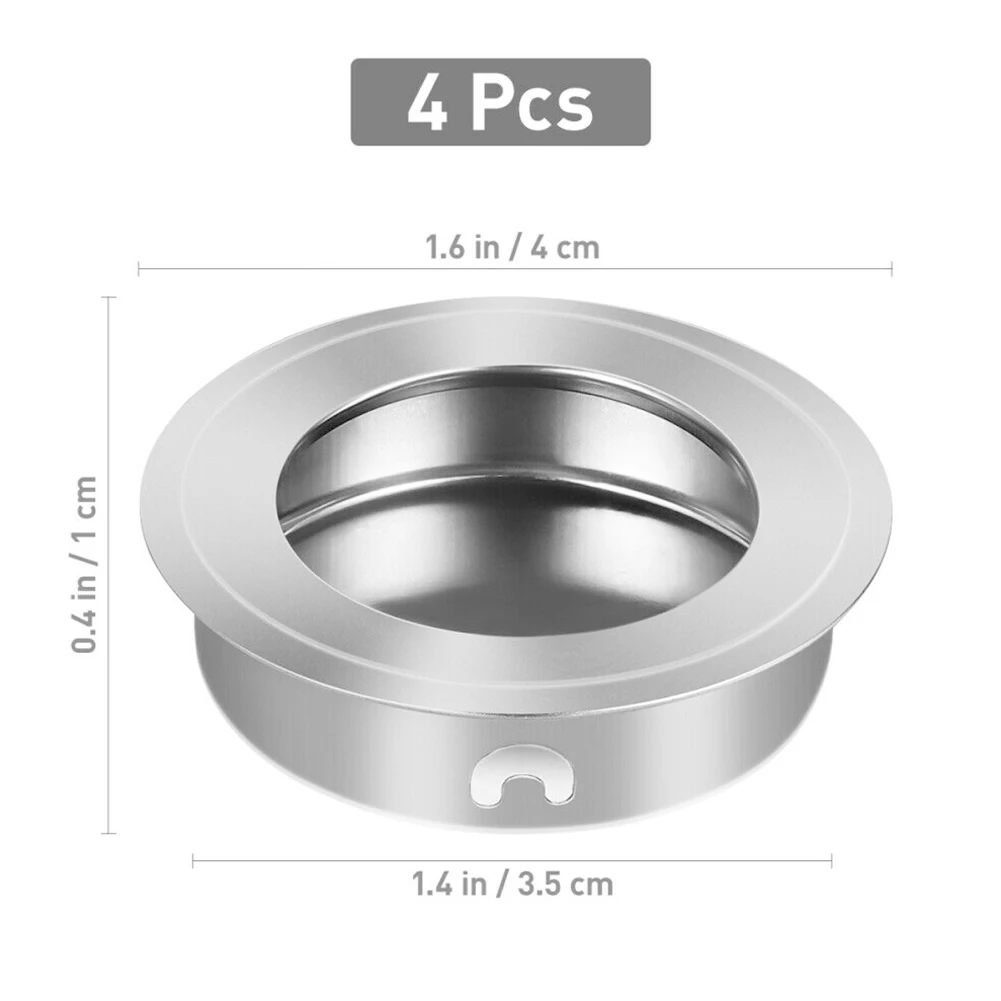 Sliding Doors Round Hole Handle Drawer Handle Invisible Cabinet Concealed Stainless Steel Open Hole 35 door handles cabinet handles