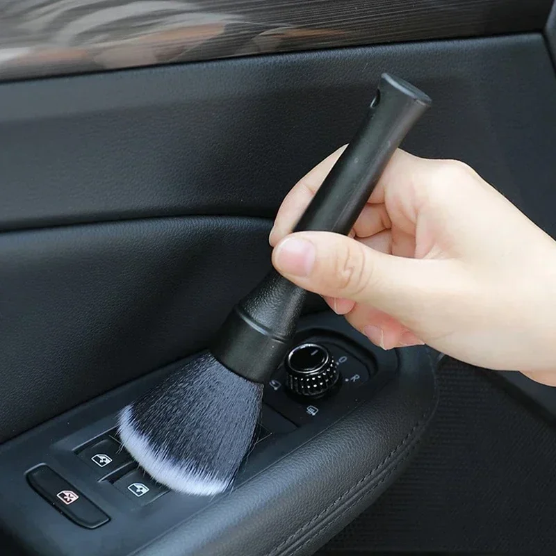 Multifunctional Car Dust Remove Brush Auto Air Outlet Cleaning Tool Soft Bristle Cleaning Car Dashboard Duster Brush