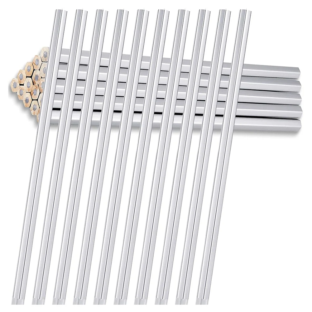 

24 шт., серебряные сварные карандаши, металлический Серебряный маркировочный карандаш, водорастворимые цветные карандаши для строительства, металлических работ