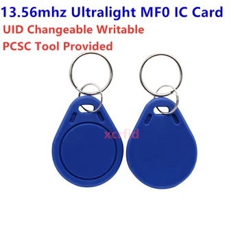 UID 변경 가능 NFC 카드 MF0 13.56Mhz 초경량 EV1 스마트 태그 스티커, UID 쓰기 가능 중국어 매직 카드 복사 복제