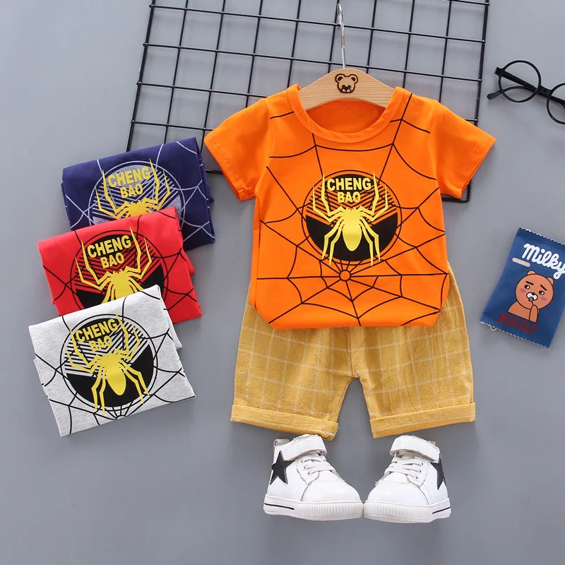 

Cartoon Boys Clothing Sets Summer Short Sleeve Toddler Clothing Boy Clothes Shorts 2Pcs Casual
