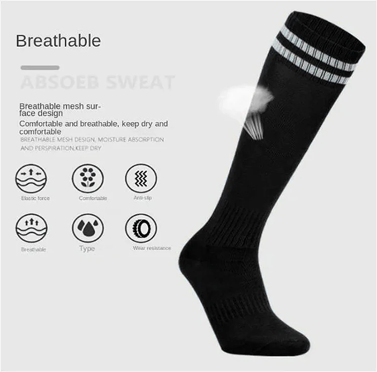 New Football Socks Knee length Cotton Socks Sweat Absorbing and Breathable Adult and Children's Sports Socks