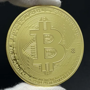 Crypto Bitcoin Art Gold Plated Coin Collectibles Physical Commemorative Medal Metal Relief Circuit Board Coin Souvenir 1