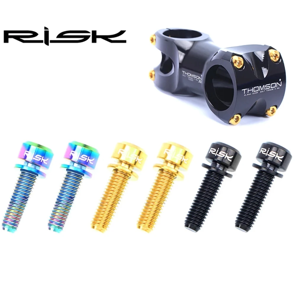 RISK 6pcs M5x18/20 Mountain Road Bike Handlebar Stem Fixing Bolts
