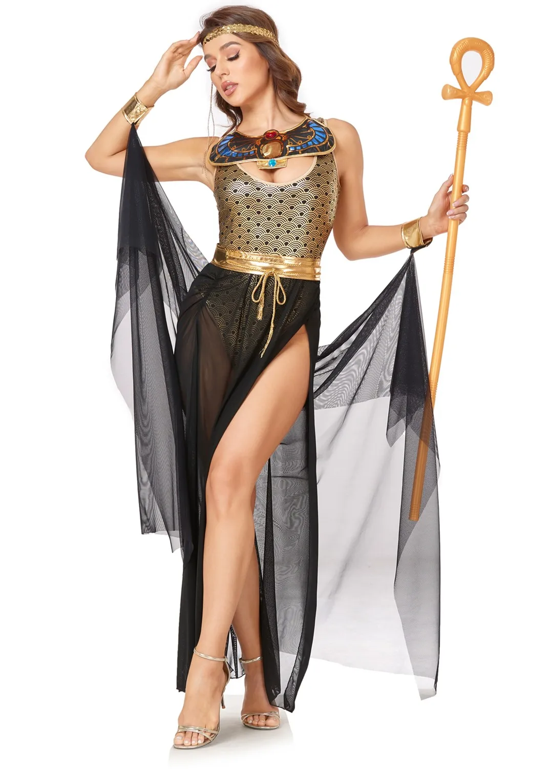 

Sexy Medieval Ancient Egypt Cleopatra Queen Witch Cosplay Costume Halloween Greek Egyptian Roman Princess Pharaoh Fancy Dress