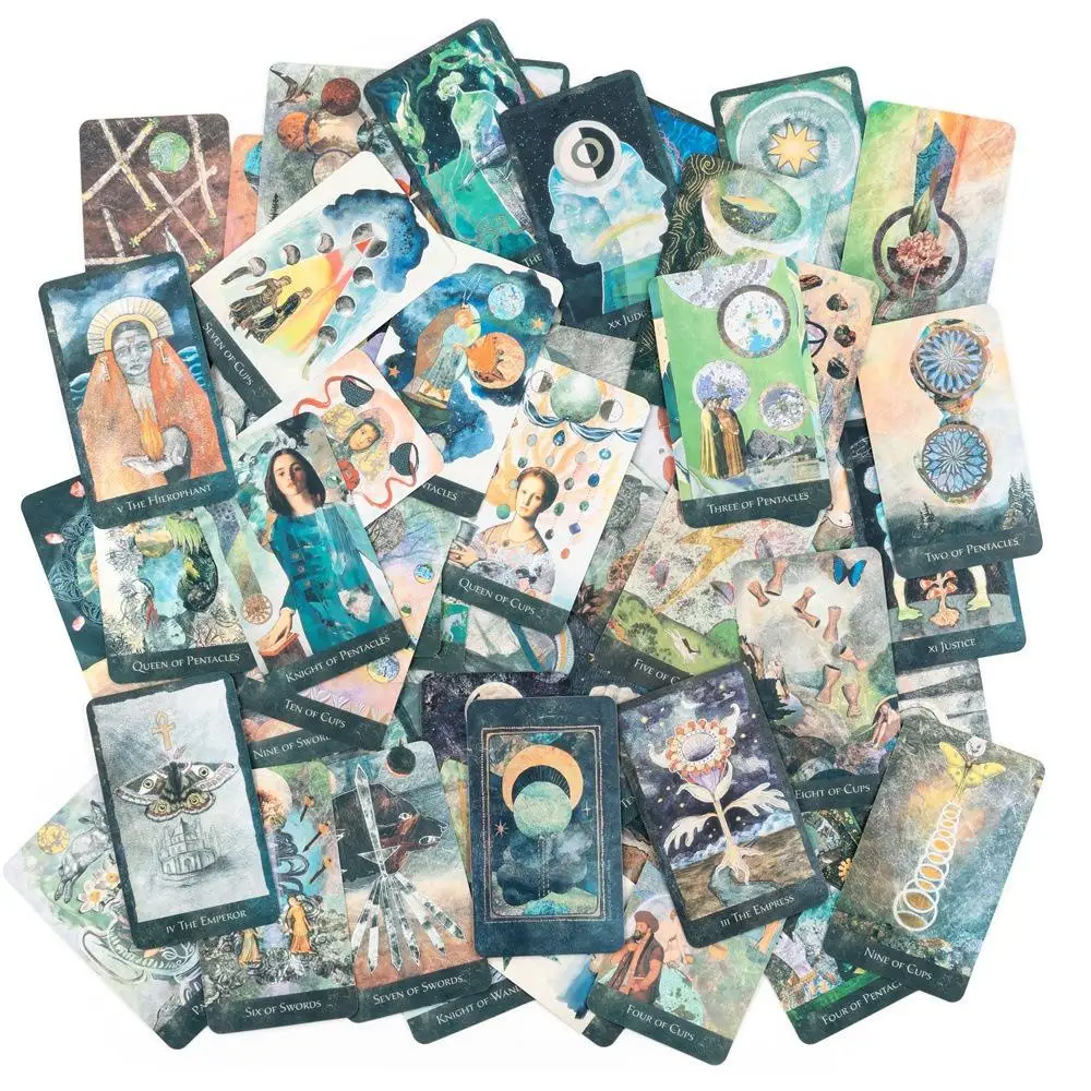 10.3*6cm The RainShadow Tarot A 78-card Deck of Original Paintings and Hand-cut Collage Artworks Illustrating The Tarot 6