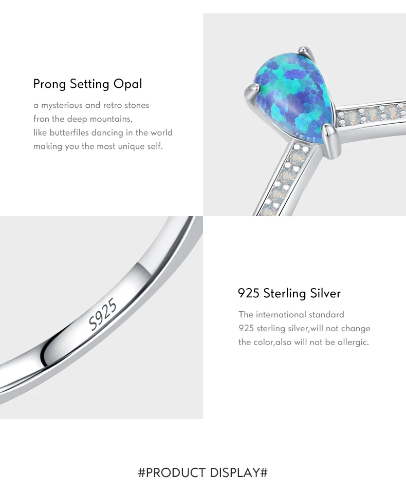 MODIAN 2023 925 Sterling Silver Exquisite Opal Rings For Women Fashion Sense Of Design Wedding Anniversary Gift Fine Jewelry