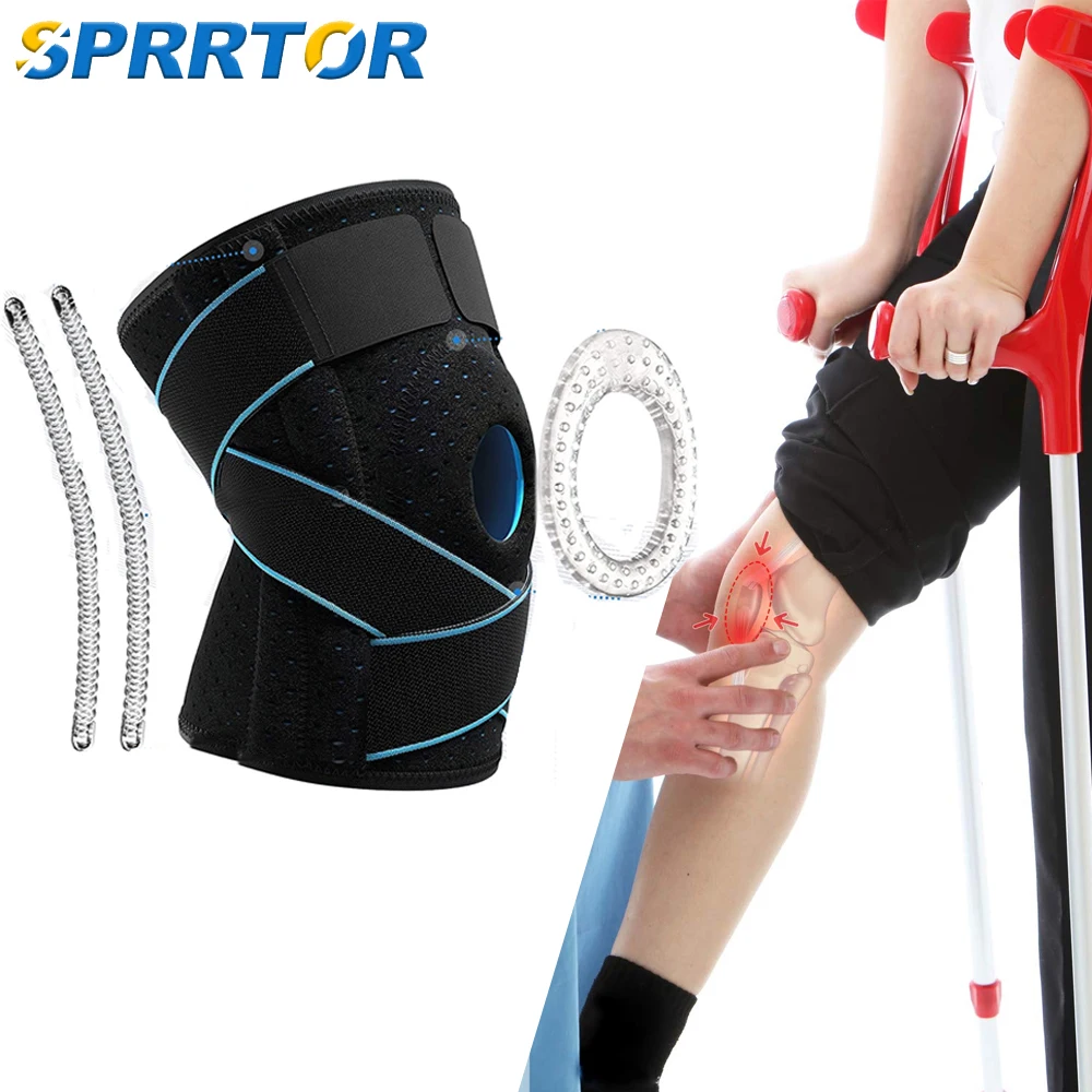 

Knee Brace with Side Stabilizers for Meniscus Tear Knee Pain ACL MCL Injury Recovery Adjustable Knee Support for Men and Women