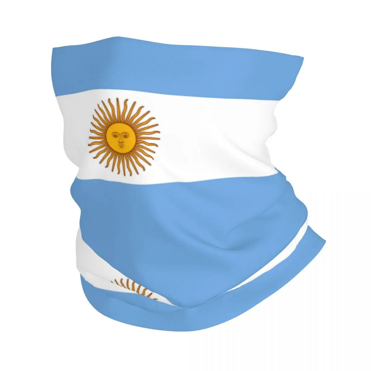 

Argentina Flag Sun Bandana Neck Gaiter Balaclavas Face Mask Scarf Multifunctional Headband Running Unisex Adult Breathable