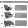 1/2/3 Seater Recliner Sofa Slipcovers Elastic Couch Protector Stretch Recliner Armchair Covers Furniture Chaise Lounge Covers 4