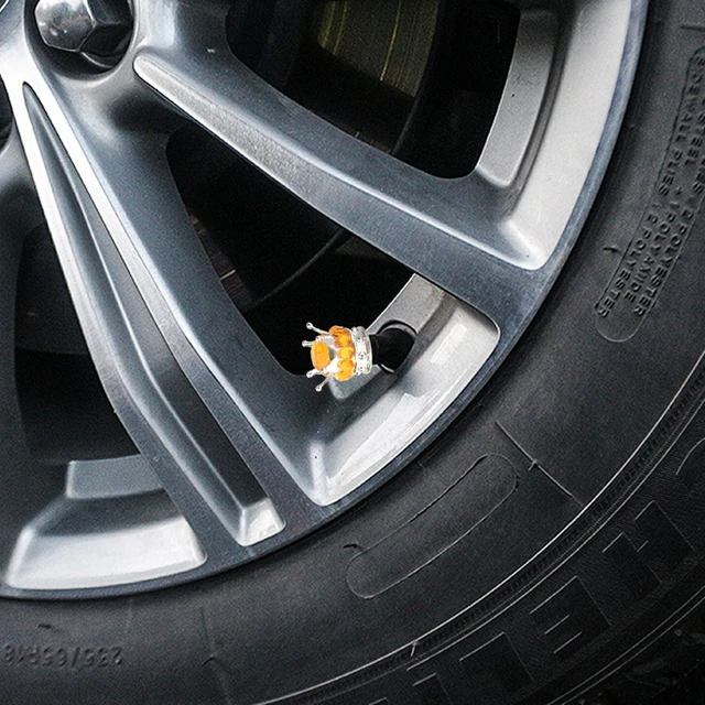 4X Black Auto Car Tyre Rim Valve Wheel Stem Air Port Dust Caps Cover  Accessory