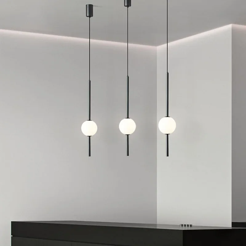 

2024 Nordic Glass Ball Pendant Lights Dining Room Bedroom Home Decor Hanging Lamp Restaurant Bar Suspension Chandeliers Lighting