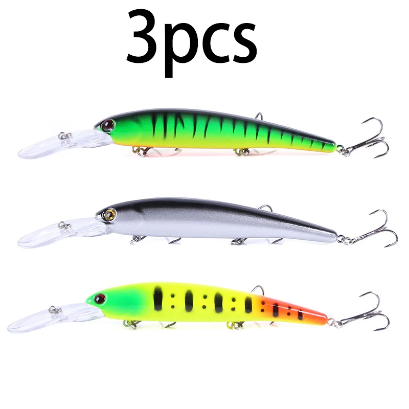 Deep Diving Minnow Wobbler Lure - Premium Fishing Bait for Bass, Pike, Walleye, and Perch