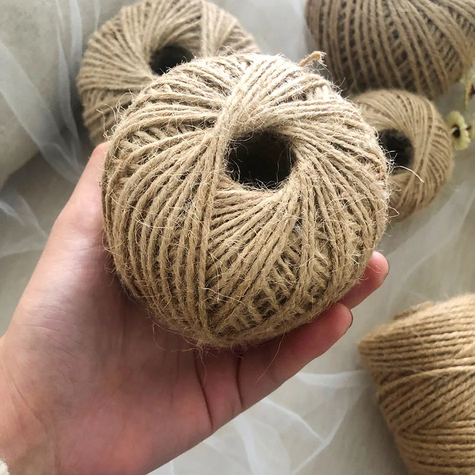 30m/Roll Natural Hemp String Gift Hang Tag Label Rope Craft Cord Twine  Wedding Party Woven Decorative Jute String DIY Hemp Rope - AliExpress