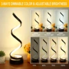 Table Lamps for Living Room,Modern Spiral Dimmable LED Table Lamp, Small Bedside Lamps, Nightstand Lamp for Bedroom Office Home 3