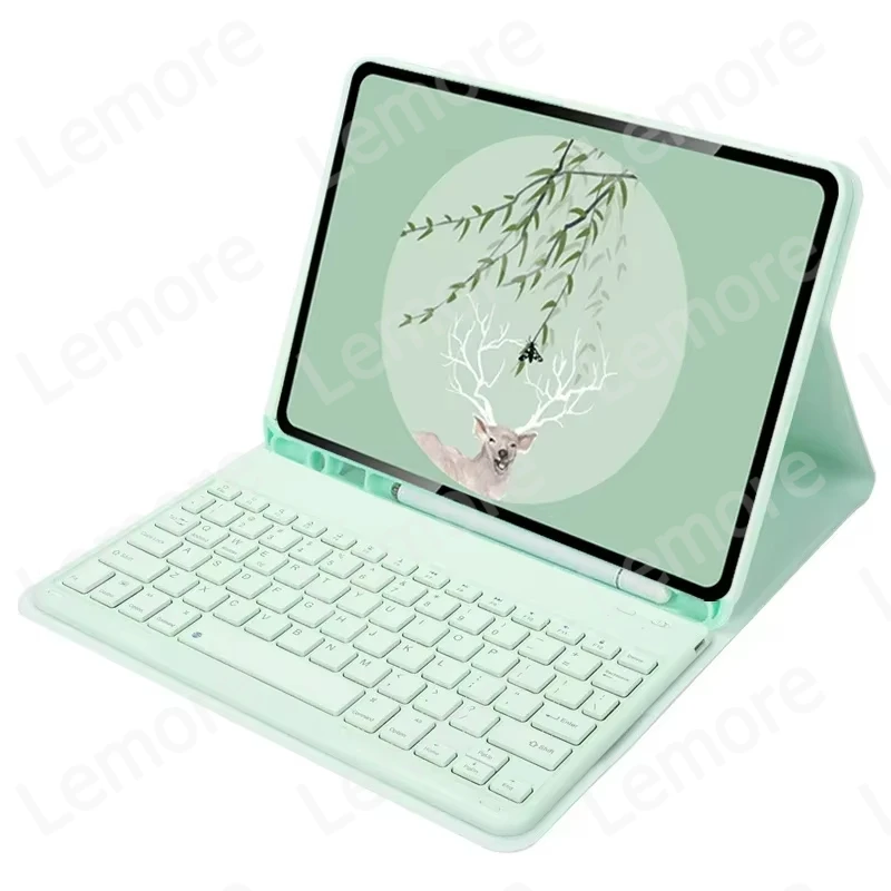iPad 11-inch Case with Keyboard and Pencil Holder - Enhanced Protective Cover with Stand