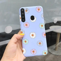 Silicone Soft TPU Protective Phone Case - Sleek 6.5 Back Cover Coque - Samsung A21 (Purple 2027)