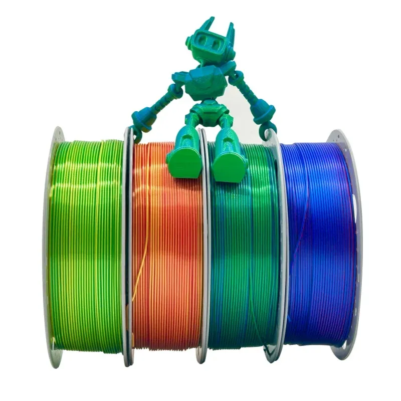 Nine Silk PLA Filament 1.75mm 1KG Dual Color Filament High Speed 30-600mm/s Spool 3D Printer Filament for Bambu Lab Creality FDM