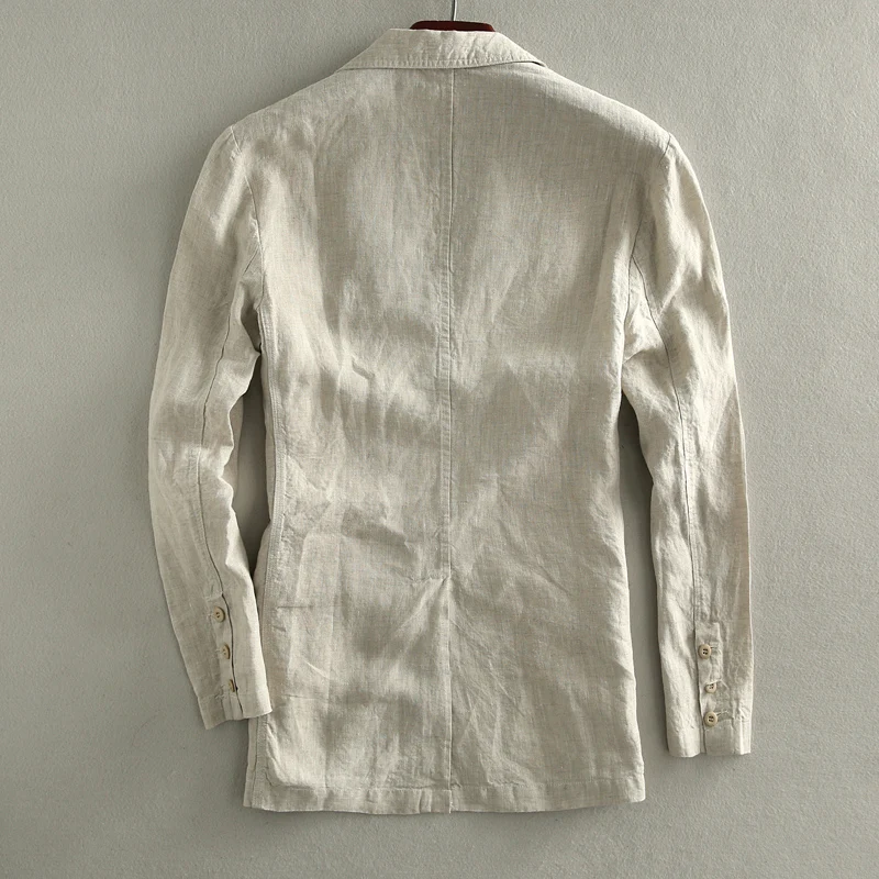 new arrival Spring autumn Jacket Linen Suit Male Thin Casual Jacket  Single Breasted blazer high quality size M L XL XXL 2