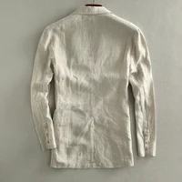 new arrival Spring autumn Jacket Linen Suit Male Thin Casual Jacket  Single Breasted blazer high quality size M L XL XXL 2