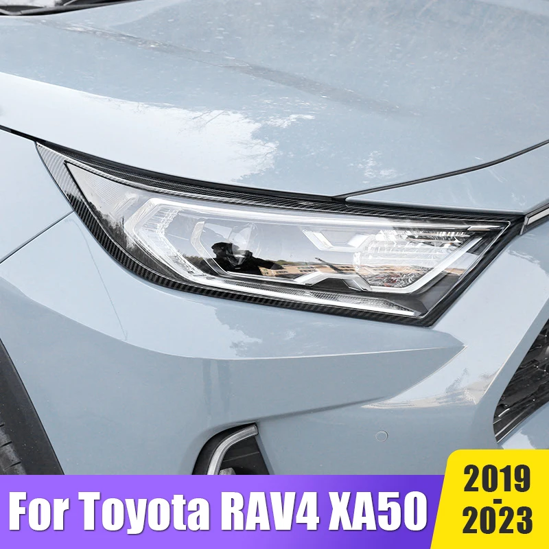 

Lamp Hoods For Toyota RAV4 XA50 2019 2020 2021 2022 2023 ABS Front Headlight Lamp Decoration Cover Stickers Exterior Accessories