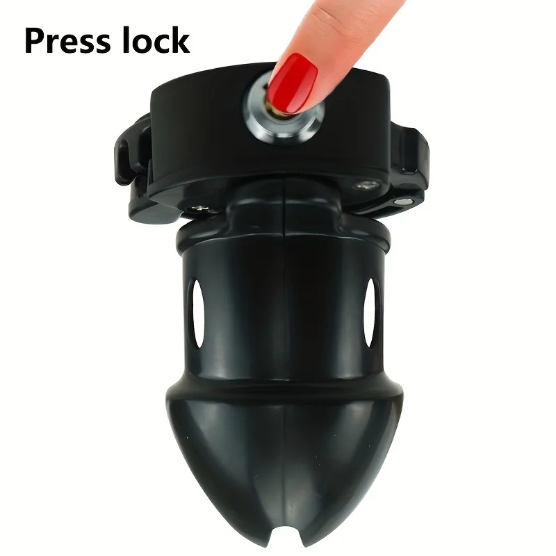 Adjustable Male Chastity Device Plastic Ring Cock Cage Bondage Accessory for Men with Adjustable Penis Ring Erotic Urethral Lock