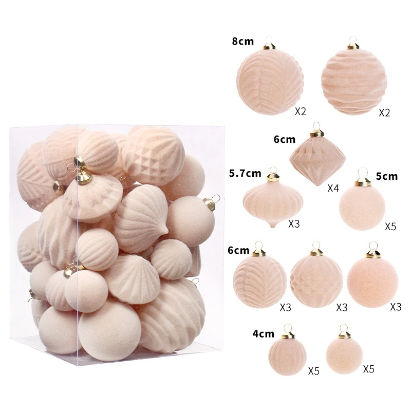 thumbnail image 1 of 35 bolas de terciopelo para Navidad, adornos colgantes para árbol de Navidad, bolas de terciopelo para decoración del hogar y fiestas de Navidad, 1 of 5