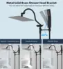 All Metal Shower Head, 10'' High Pressure Rainfall Shower Head, Showerhead Combo/Handheld Shower Wand,71'' Hose, 4