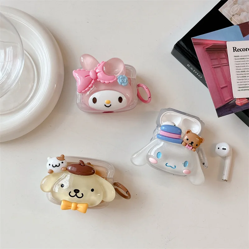 

Милый аниме мелододи Коричный для Airpods чехол 1/2/pro, защитный чехол, искусственные беспроводные наушники Bluetooth, аксессуары для девочек, подарки на день рождения