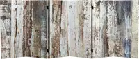 Red Lantern 3 Ft. Short Double Sided Winter Woods Canvas Folding Screen 6 Panel Freestanding Partition And Separator For Modern 1