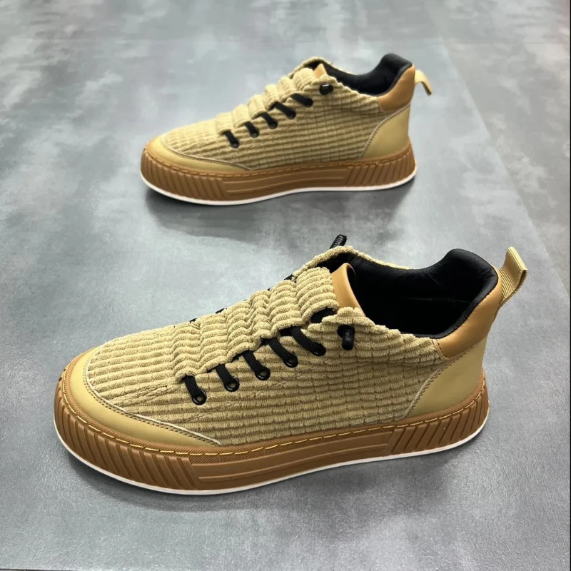 Platform Male Sneakers Lightweight Men Shoes Breathable Canvas Casual Shoes 2023 New Running Sport Shoes for Men Zapatillas Lona 3