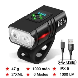 Light Sensation Rechargeable Super Bright Bike Headlight (2 LED)
