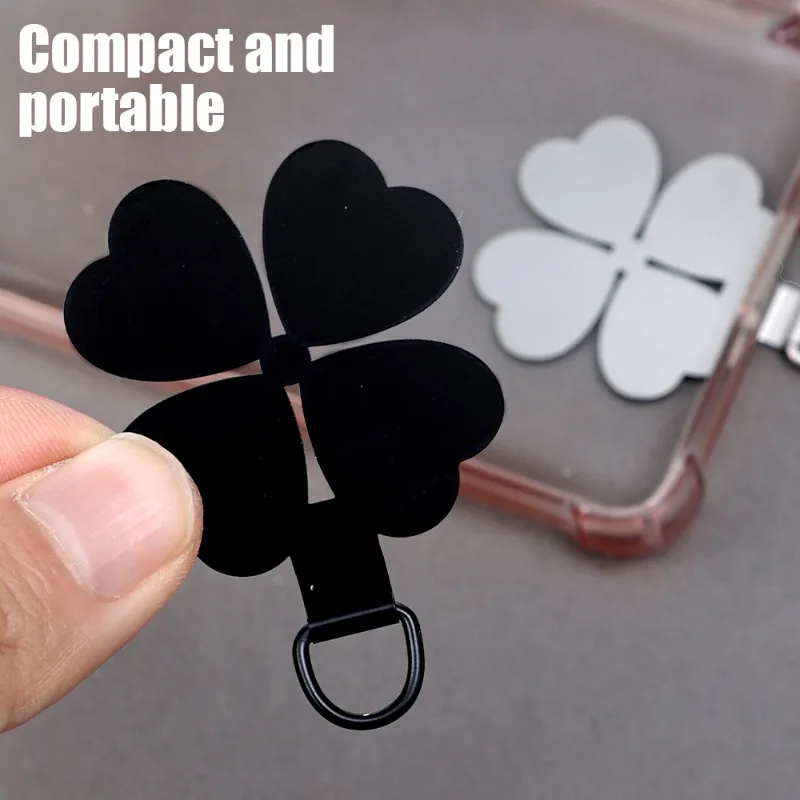 4/1PCS Phone Tether Patch Metal Phone Tether Tabs Cell Phone Lanyard Patch Replacement Without Adhesive for Most Cell Phones