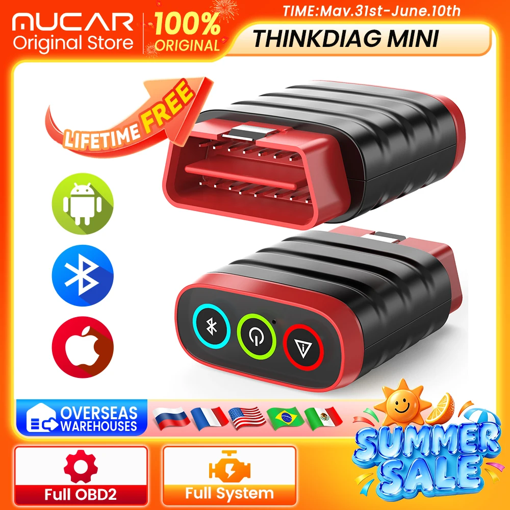 THINKCAR Thinkdiag MINI OBD2 scanner full system bluetooth Automotive diagnostic tool OBD code reader scan Lifetime Free Update