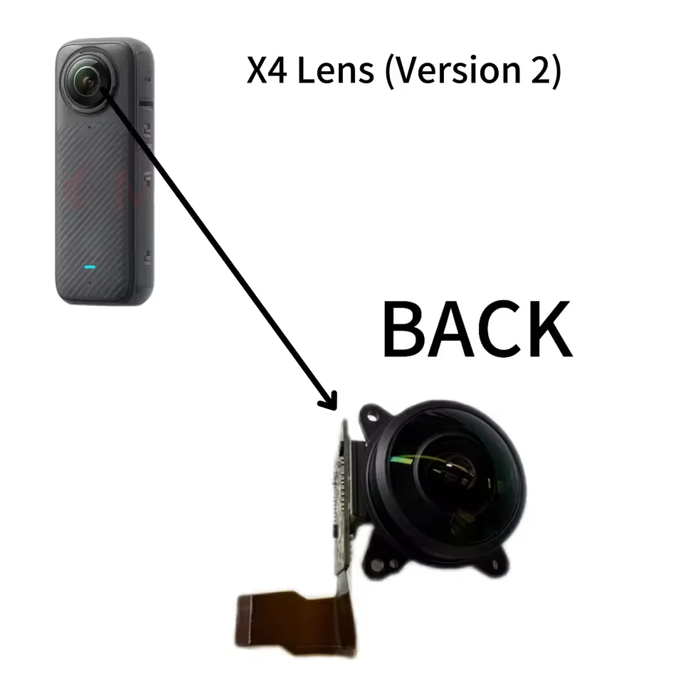 Insta360 X4 전면 및 후면 카메라 렌즈 모듈 후면 렌즈 어셈블리 교체 부품에 적합