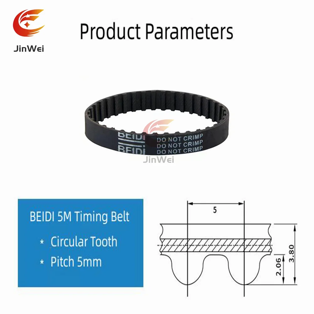 Rubber Belt Transmission Drive Belt Synchronous Belt HTD 5M Rubber Timing Belt Perimeter 425/430/435/440/445/450/455/460/465/470/475/480/500mm Width 10/15/20/25/30/40mm